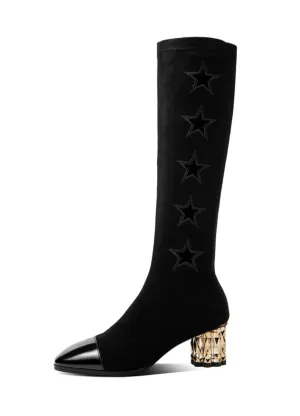 Rocha Women's Elegant Winter Knee High Boots