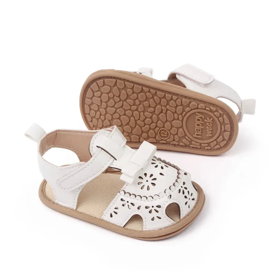 Sahara Pre-Walker Sandals - White