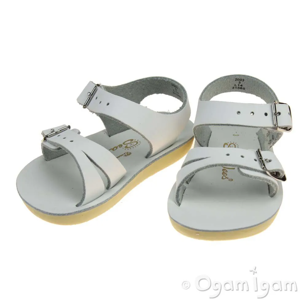 Salt-Water Seawee Girls White Sandal