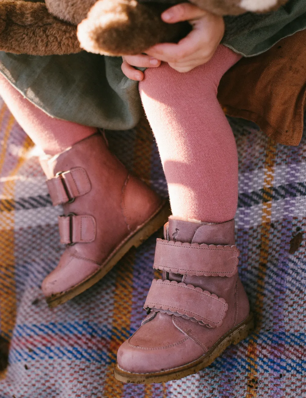 Scallop Winter Boot - Old rose