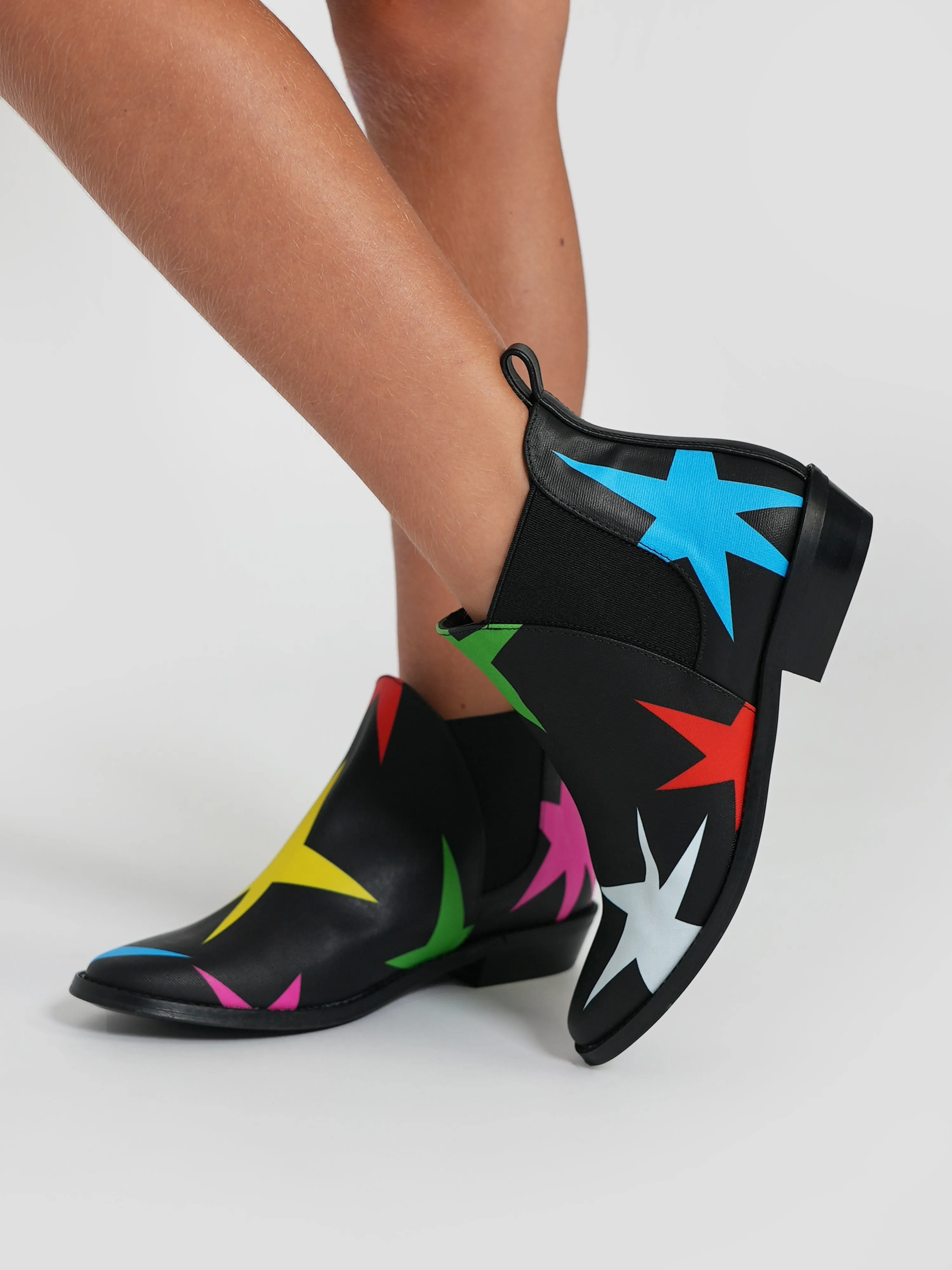 Stella McCartney Girls Star Ankle Boots in Black