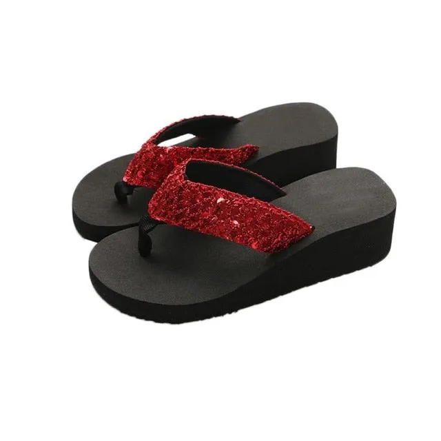 Summer Women Flip Flops Casual Sequins Anti-Slip slippers