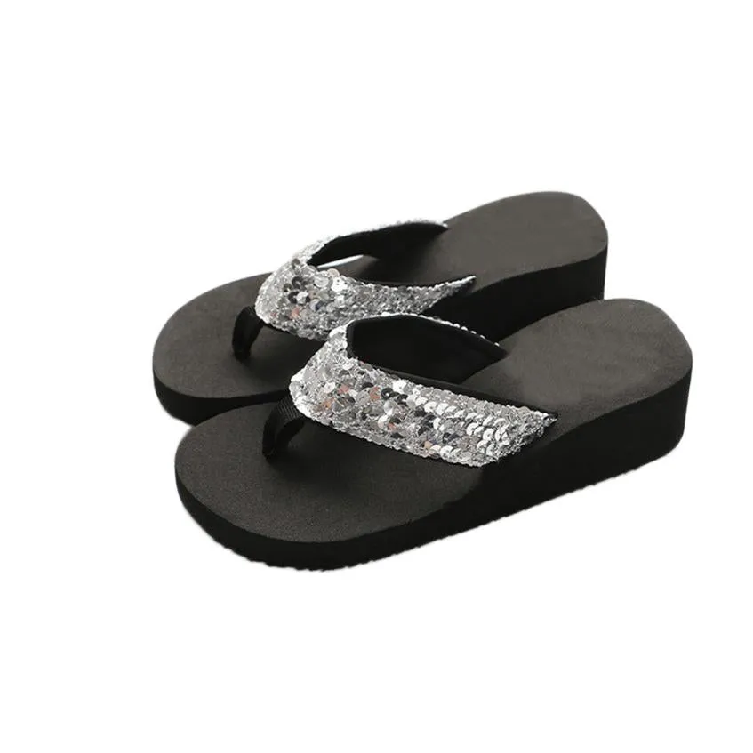 Summer Women Flip Flops Casual Sequins Anti-Slip slippers