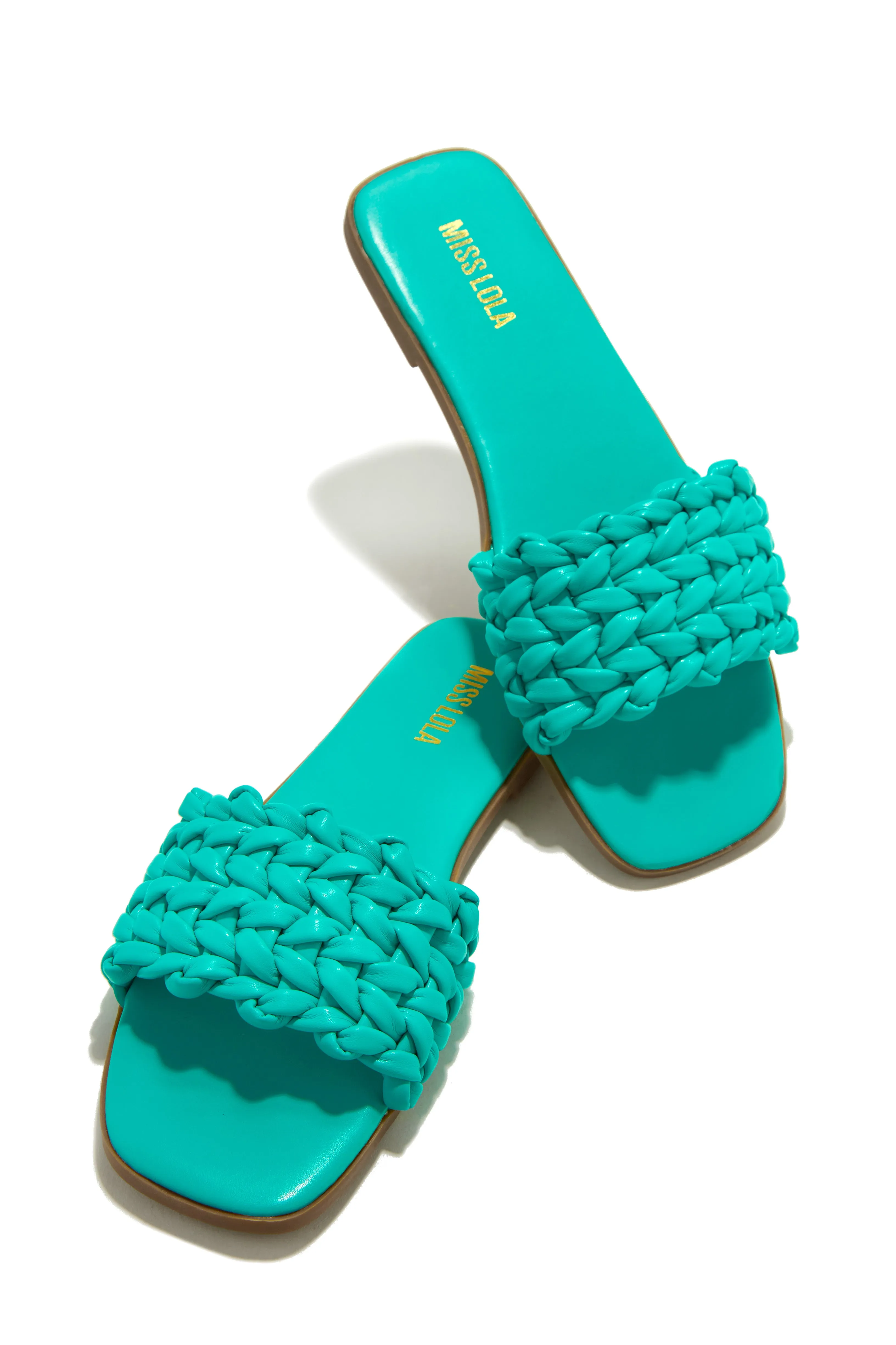 Tulum Sun Slip On Sandals - Teal