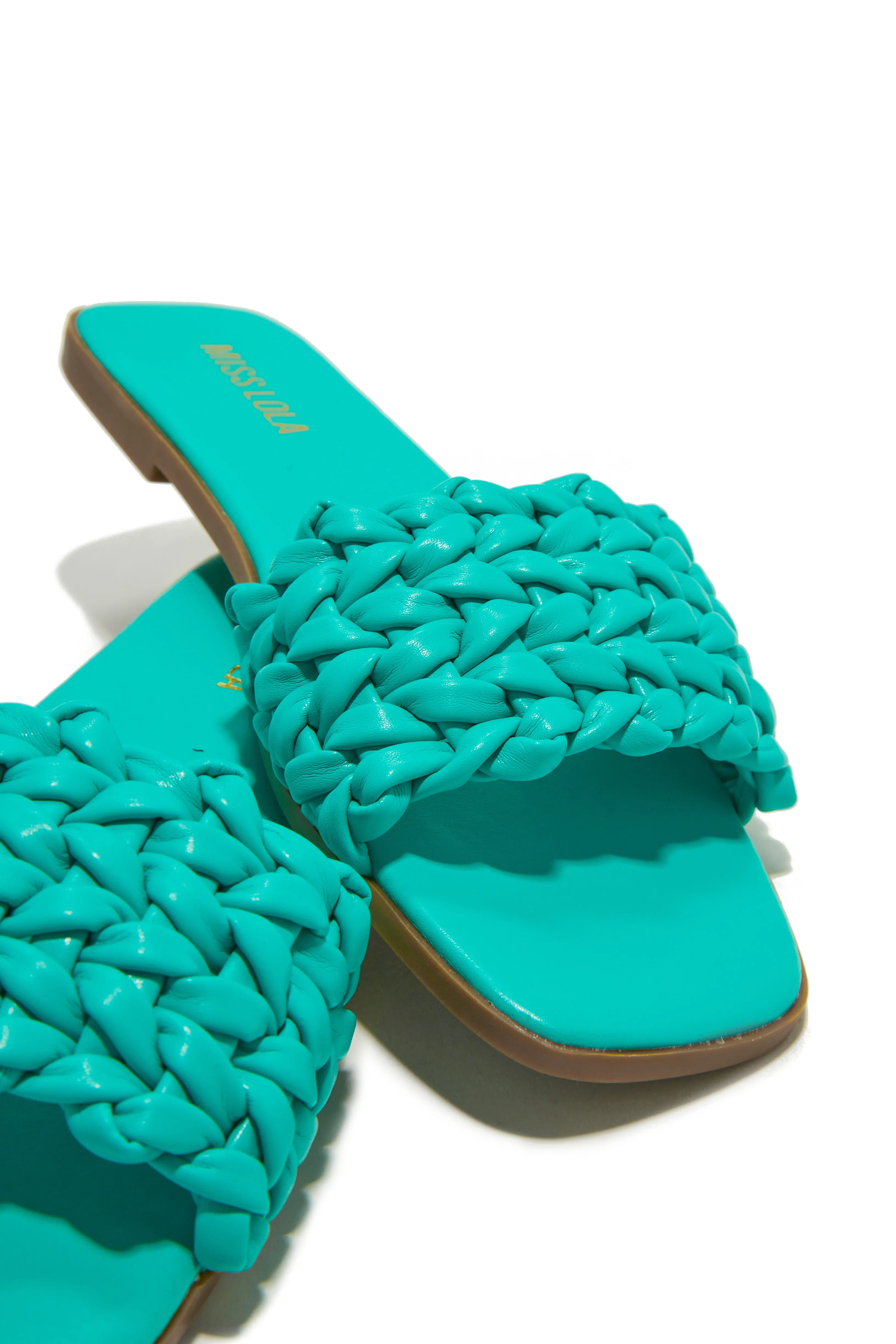 Tulum Sun Slip On Sandals - Teal