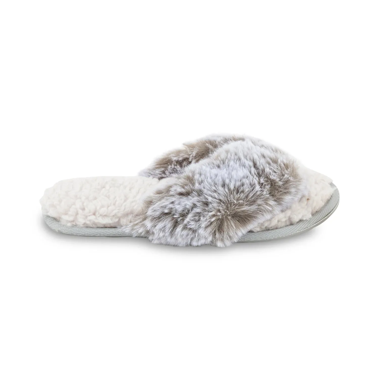 Two Tone Faux Fur Berber Flip-Flip Slipper