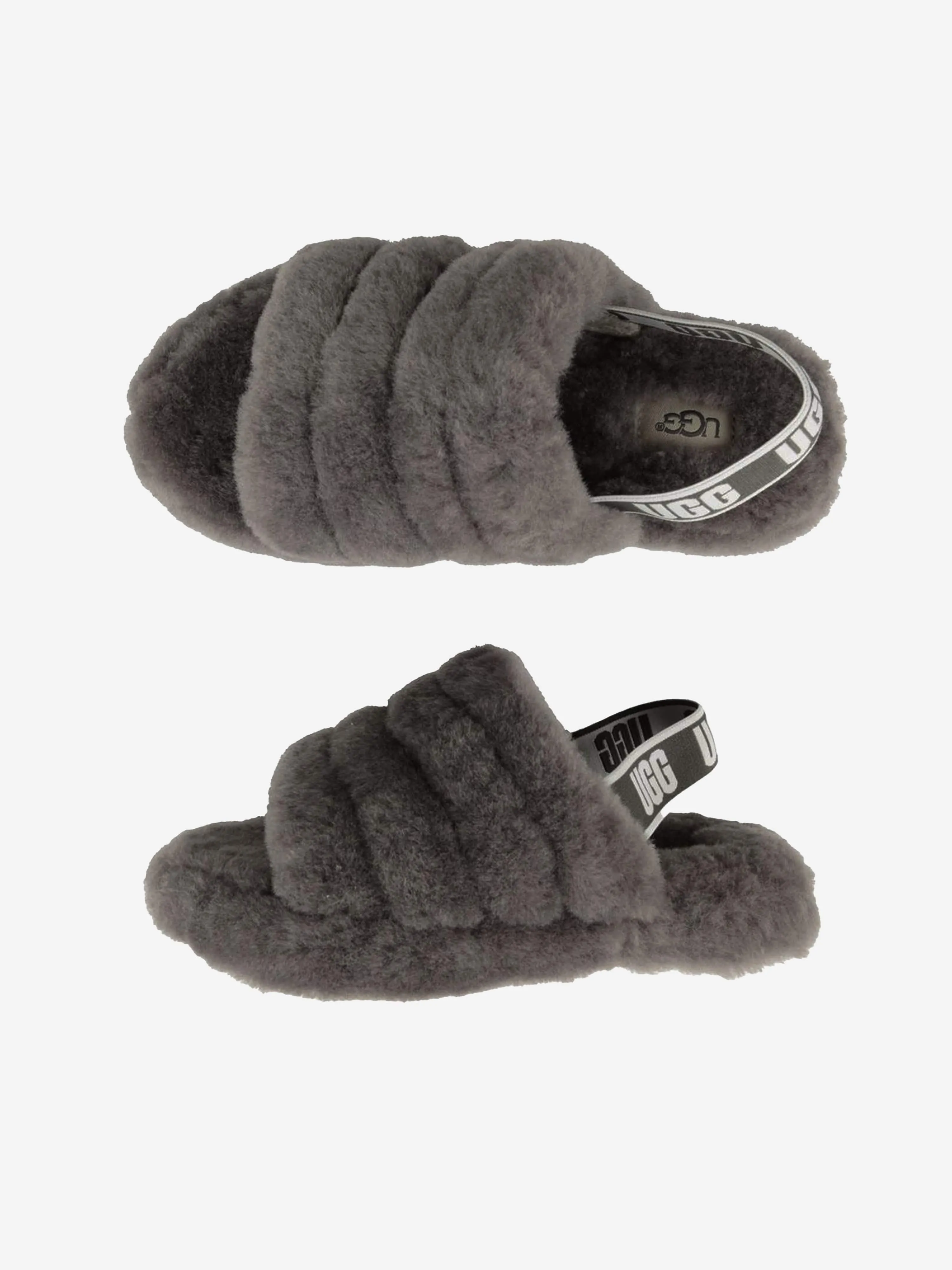 UGG Girls Sheepskin Fluff Yeah Sandals