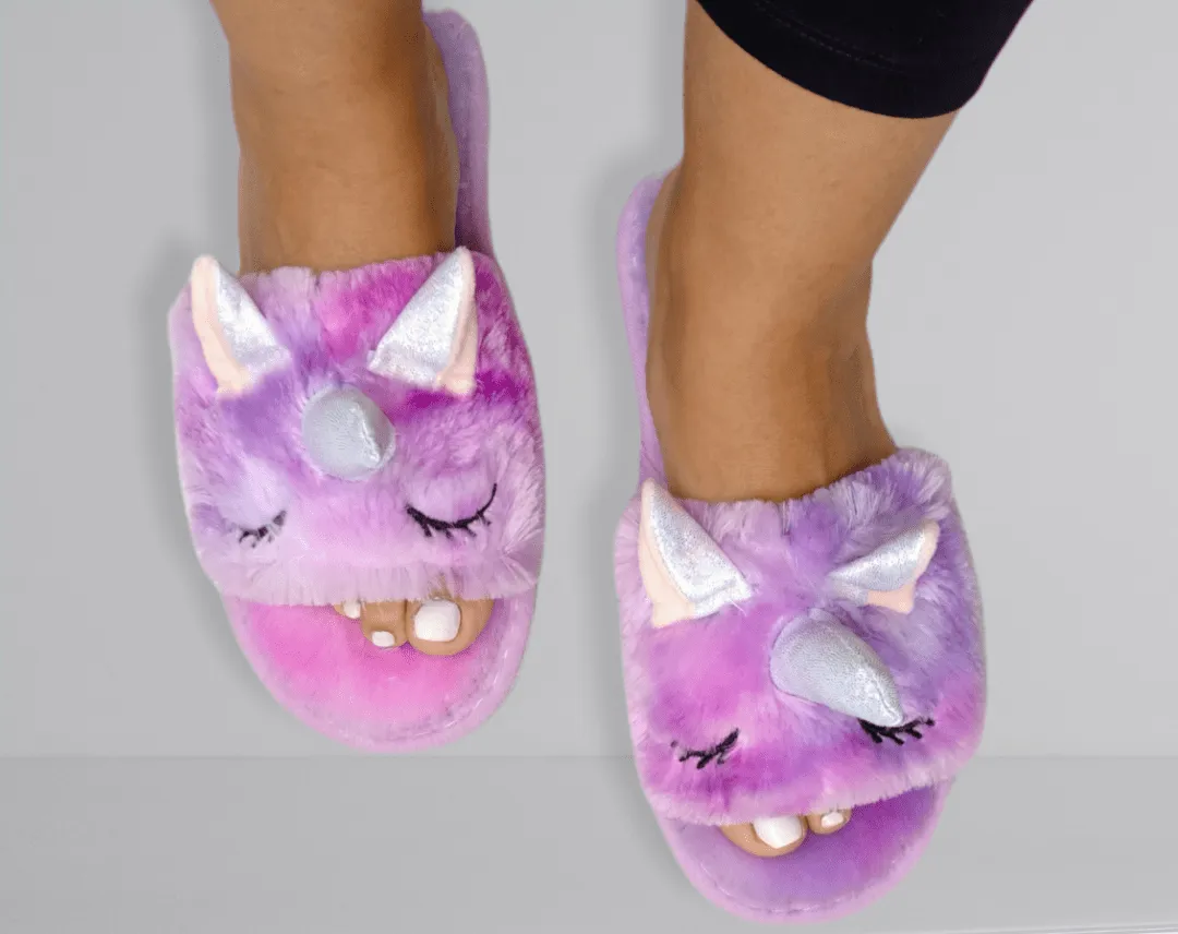 Women Pantoufle slippers - Open toe (Unicorn Purple)