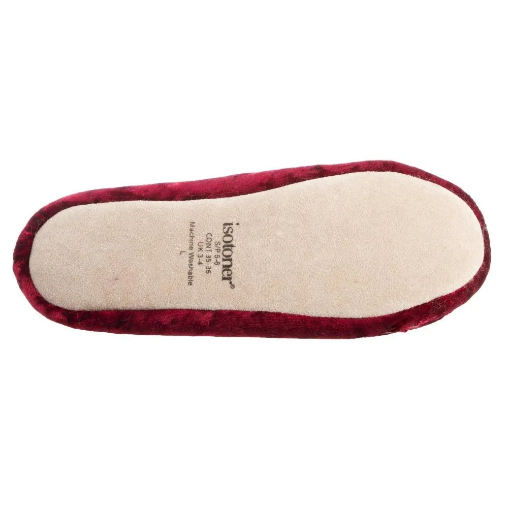 Women’s Iridescent Velour Krista Ballerina Slippers