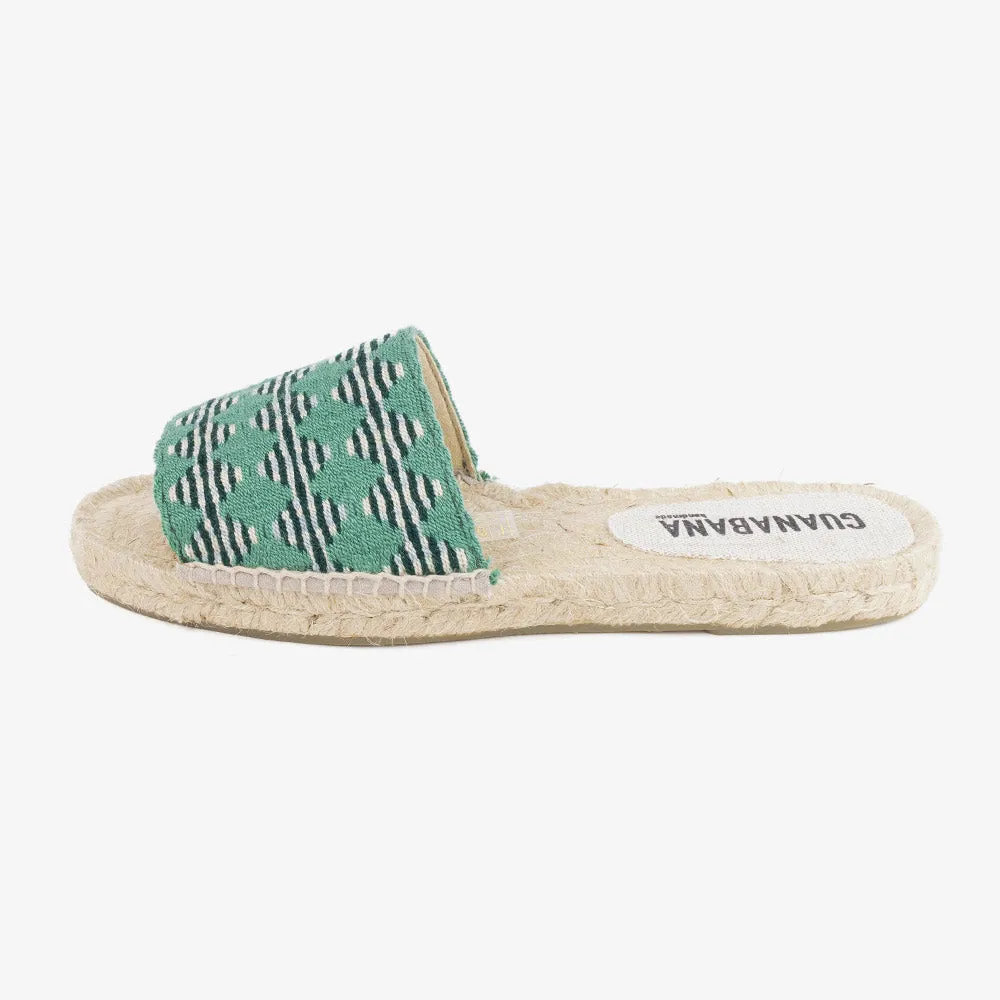 Woven slip on aqua