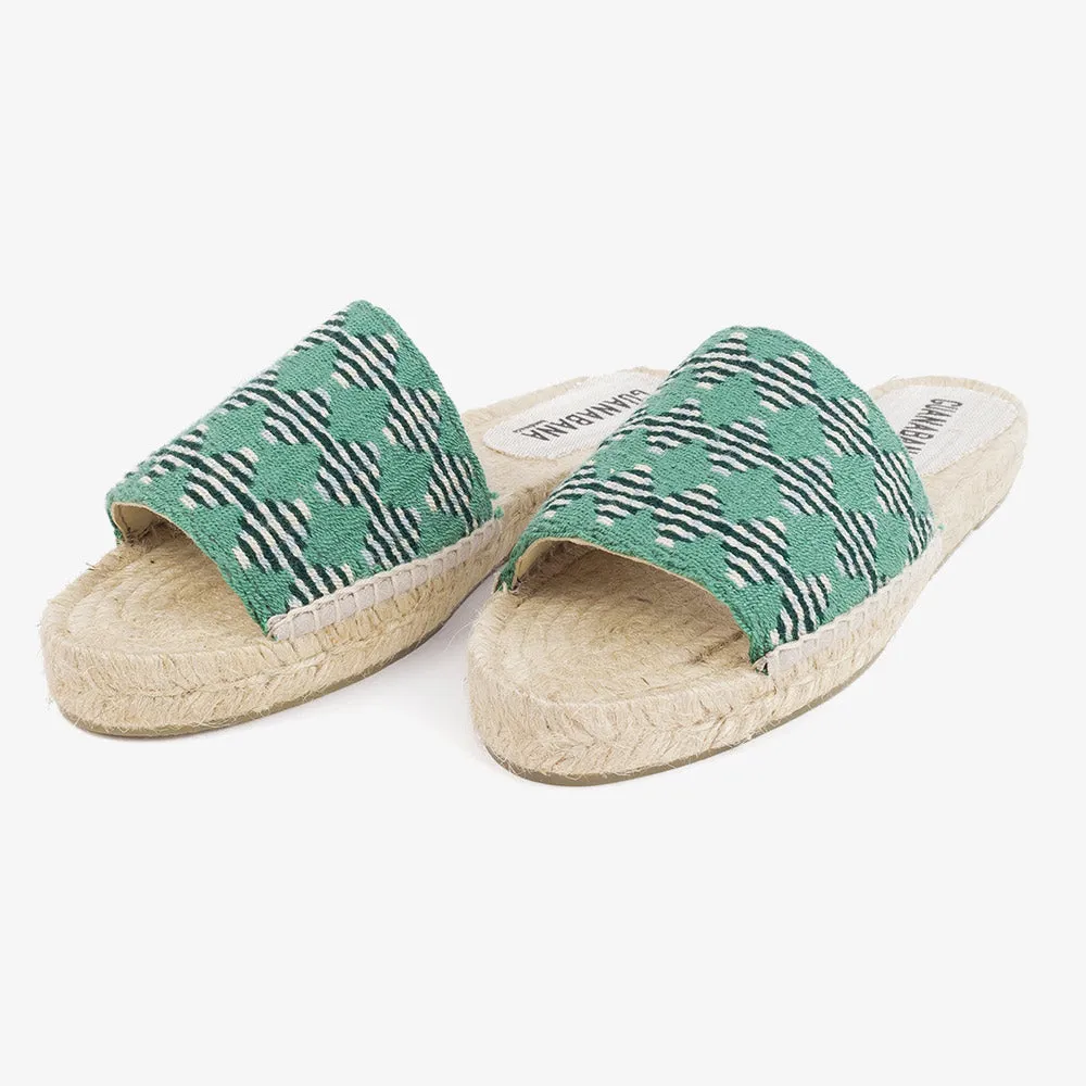 Woven slip on aqua