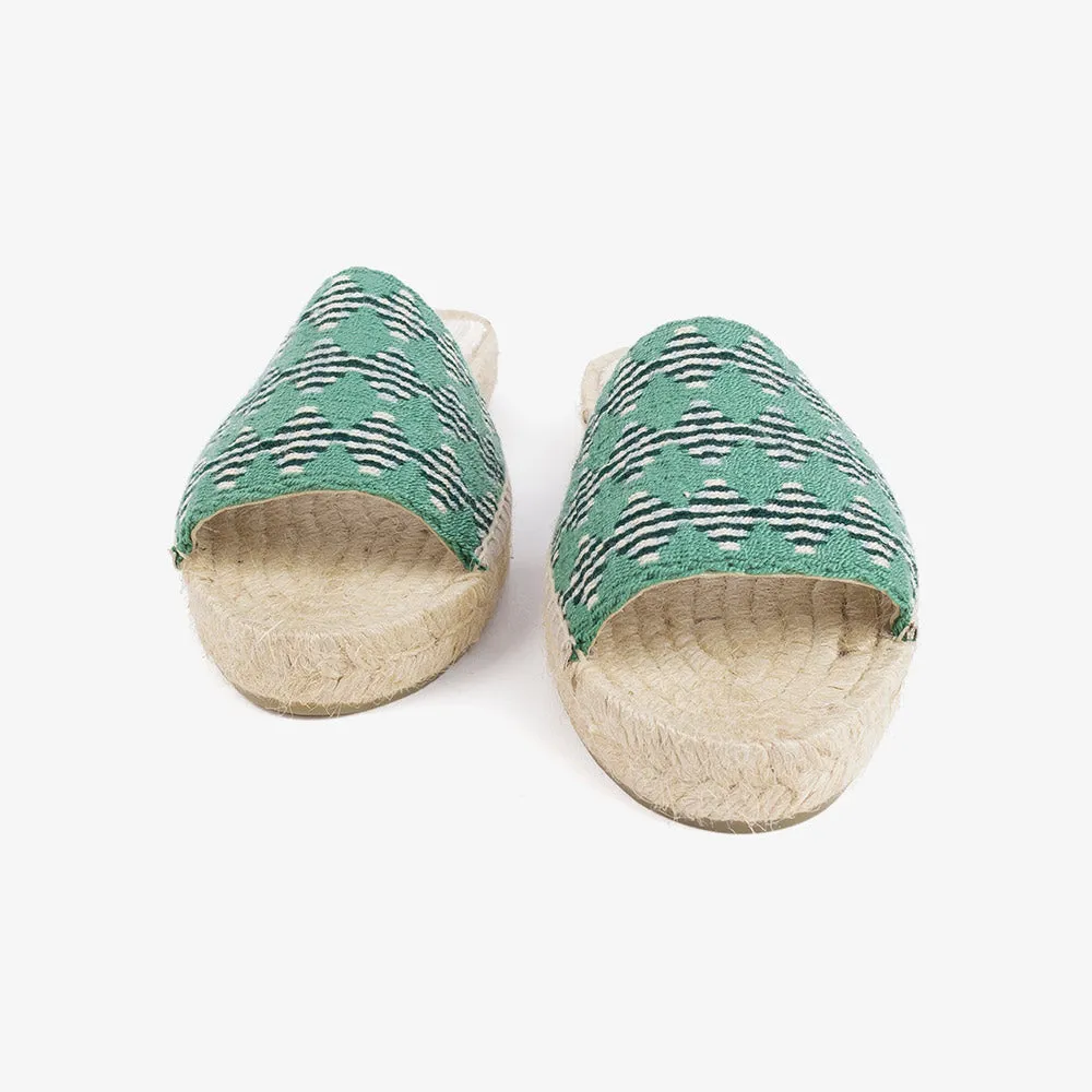 Woven slip on aqua